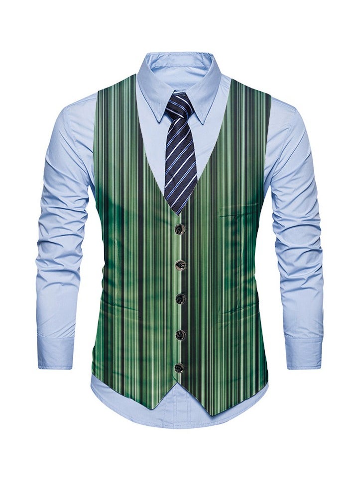 KUYING New Fashionable Personalized Printed Men's Suit Vest  - Image 1