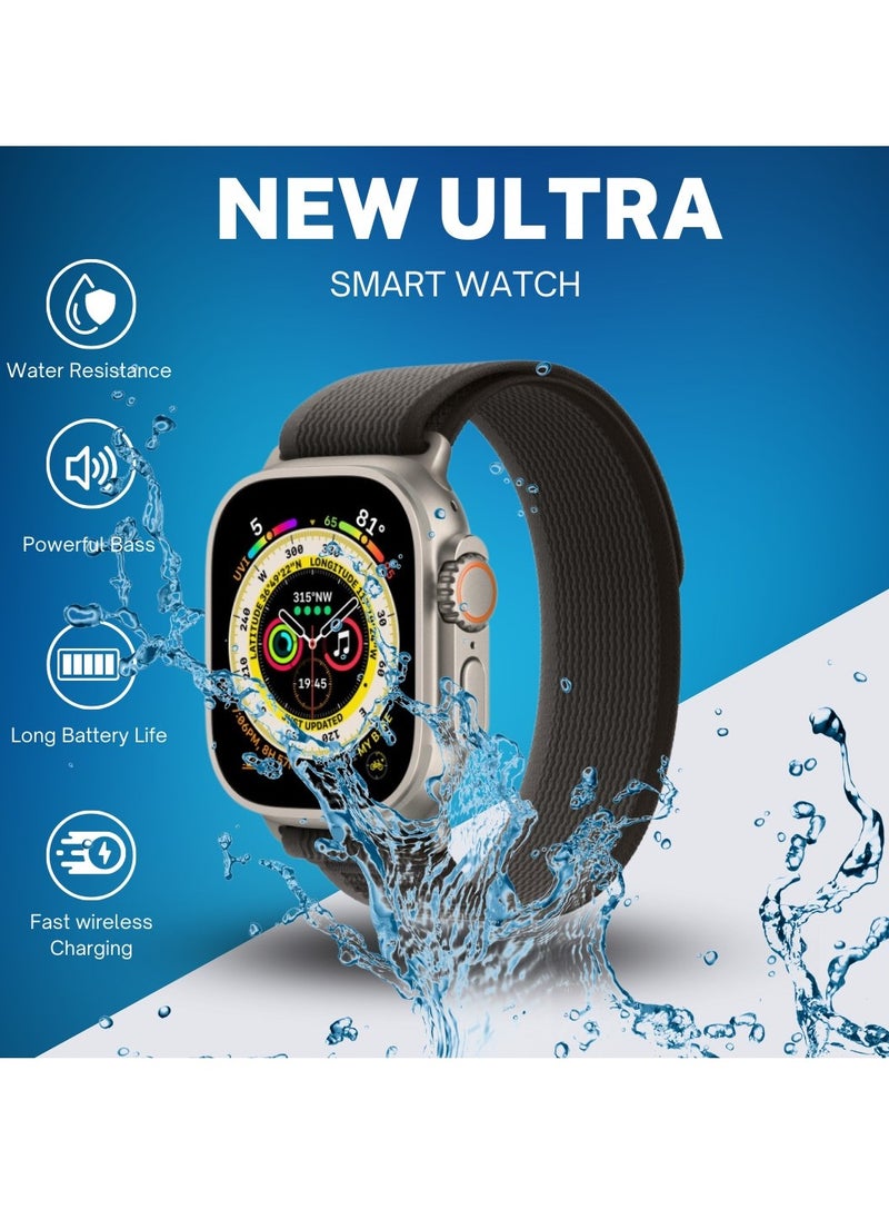 Wearfit Pro - N8 Ultra Smart Watch With 2 Strap Series 8 49mm for men's and women's Waterproof Smartwatch Bluetooth Health Fitness Tracker Sport Watch - Image 1