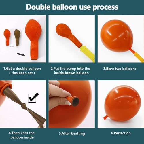 Partycus Dusty Blue Orange Balloon Garland Double Stuffed Burnt Orange Blush White Sand Fall Balloon Arch Kit with Dark Teal Latex for Boho Baby Shower Pumpkin Birthday Bridal Wedding Party Decoration - Image 5