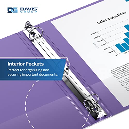 Davis Group Premium Economy 6-Pack 3-Ring Binders for School or Office, Round-Ring Binders, 1.5 Inch, Purple - Image 5