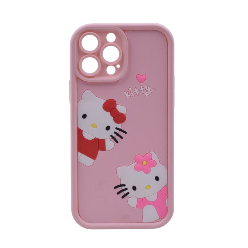 Hello Kitty Plastic Back Cover For Apple iPhone 13 Pro Max - Multicolour - Image 1
