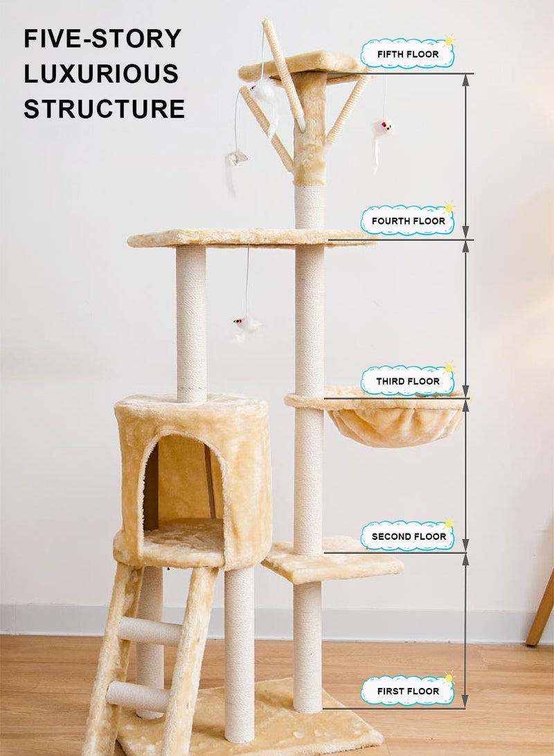 Kidle Cat Tree Cat Climbing Frame Cat Scratching Post Cat House Cat Toys - Image 2