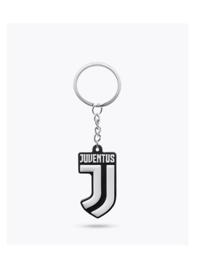 MARIO DRAFTS Juventus Football Club Logo Keychain, Metal Keyring, Black and White - Image 3