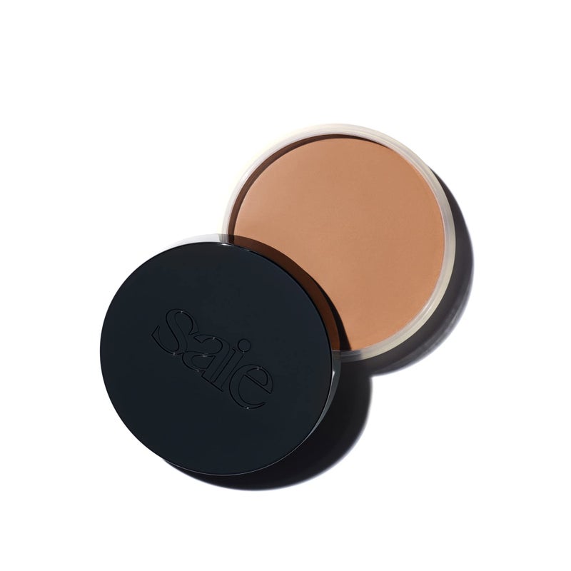 Saie Sun Melt Cream Bronzer  Buildable Balm Face Bronzer for Effortless Sculpting  Cream Contour Enriched with Vitamin C Nourishing Skincare Ingredients  a Natural Finish  Light Bronze 1 oz