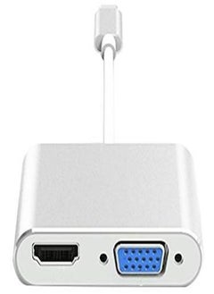 Generic 2-in-1 USB Type-C to HDMI/VGA Adapter for MacBook/Huawei - Dual Monitor 4K Converter with Heat-Resistant Design  - Image 2