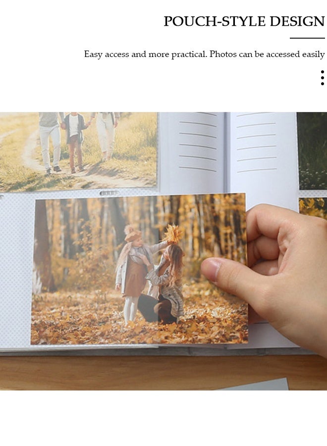 DUNISO ألبوم صور ريترو 200 جيب لصور 6 بوصات ألبوم صور محمول لحفلات الزفاف العائلية والأولاد والبنات - Image 3