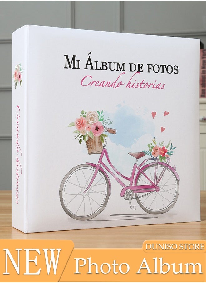 DUNISO 200 Pockets Retro Photo Album for 6 Inches Photos Portable Photo Album for Family Wedding Boys Girls  - Image 1