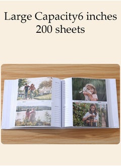 DUNISO 200 Pockets Retro Photo Album for 6 Inches Photos Portable Photo Album for Family Wedding Boys Girls  - Image 2