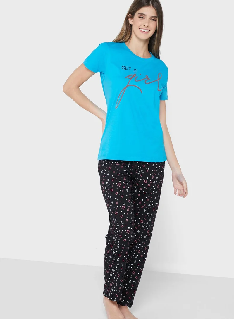 Ginger Printed Pyjama Set