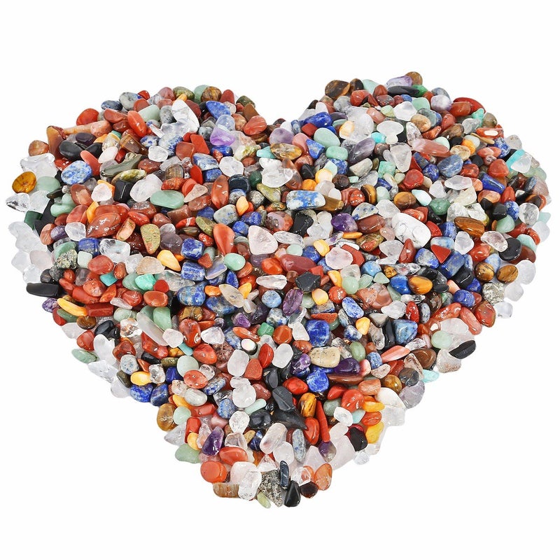 Rockcloud 1 Lb Mixed Stones Tumbled Chips Crushed Stone Healing Reiki Crystal Jewelry Making Home Decoration - Image 1