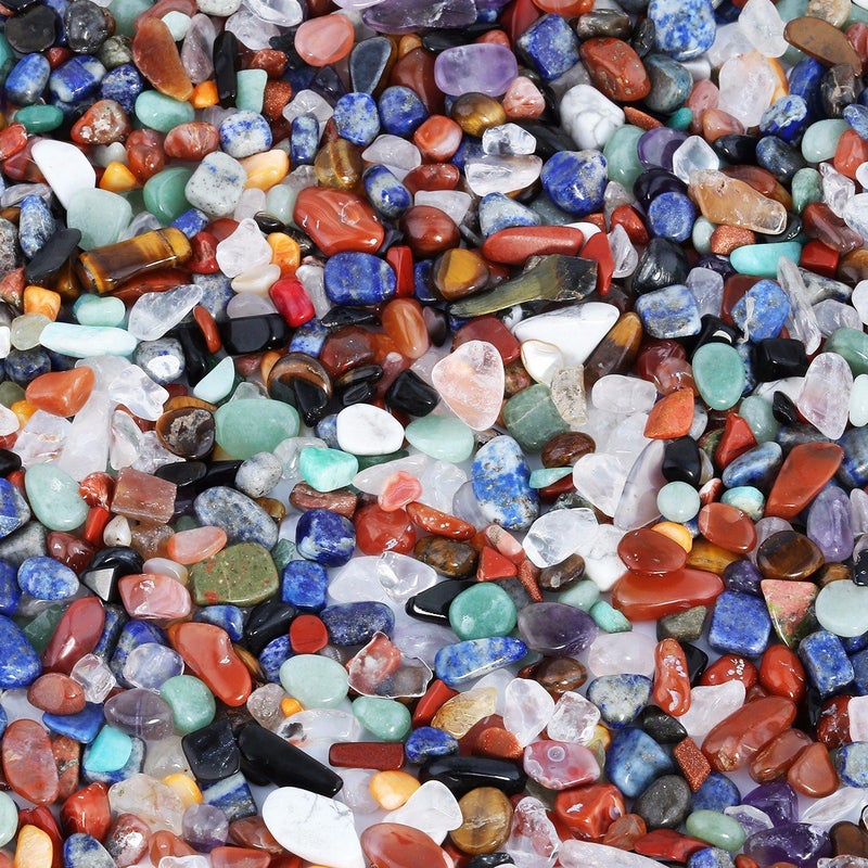 Rockcloud 1 Lb Mixed Stones Tumbled Chips Crushed Stone Healing Reiki Crystal Jewelry Making Home Decoration - Image 3