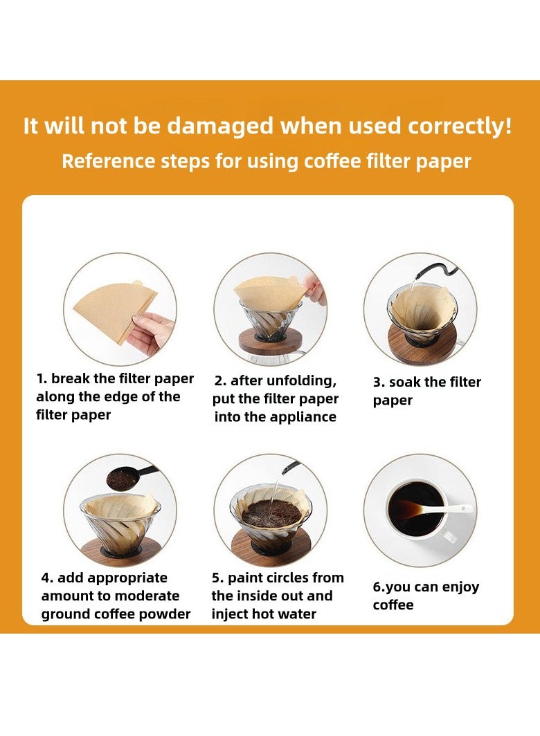 100 pieces of V02 tapered coffee paper filter, simple to use, hygienic and portable  - Image 5
