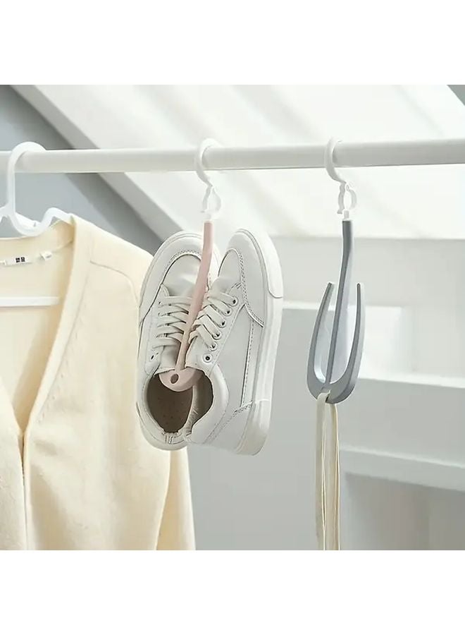 1PC Random Color Portable Plastic Hanging Shoe Rack For Slippers Footwear Drying - Image 2