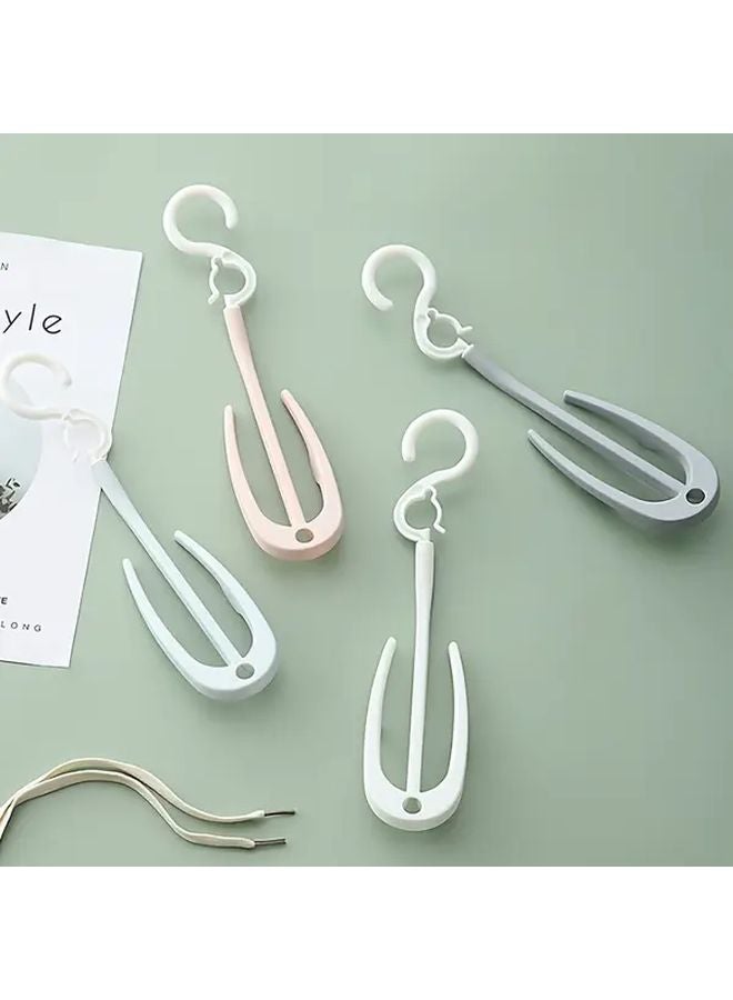 1PC Random Color Portable Plastic Hanging Shoe Rack For Slippers Footwear Drying - Image 3