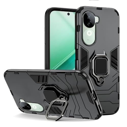 SPAZY CASE® Vivo V40E 5G Back Cover | Dual Layer Armor Defender Full Body Protective + PC Hybrid Kickstand Back Case for Vivo V40E 5G - Image 1