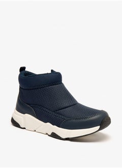 JUNIORS Boys Textured High Cut Boots with Zip Closure  - Image 1