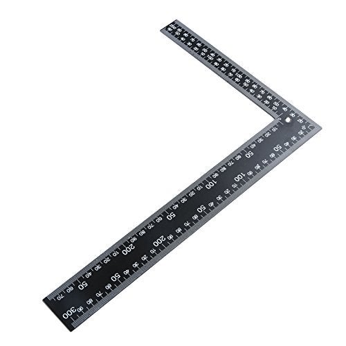 Mtsooning Metal L Square Ruler,90 Degree Right Angle Metric and Inches Ruler, 8 x 12inch Double Sided Ruler, Steel Tempered Measuring Tool for Carpenter Framing DIY Leather Handmade Sewing - Image 2