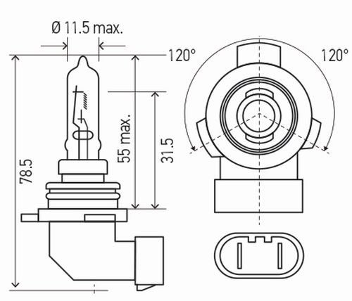 HELLA مصباح هلا 9012LL طويل العمر، 12 فولت، 55 واط - Image 2