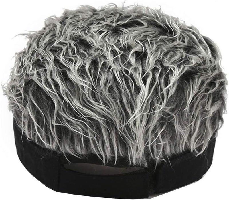 LUTICELI Store Novelty Hair Visor Sun Cap Wig Peaked Baseball Hat with Spiked Hairs - Image 4