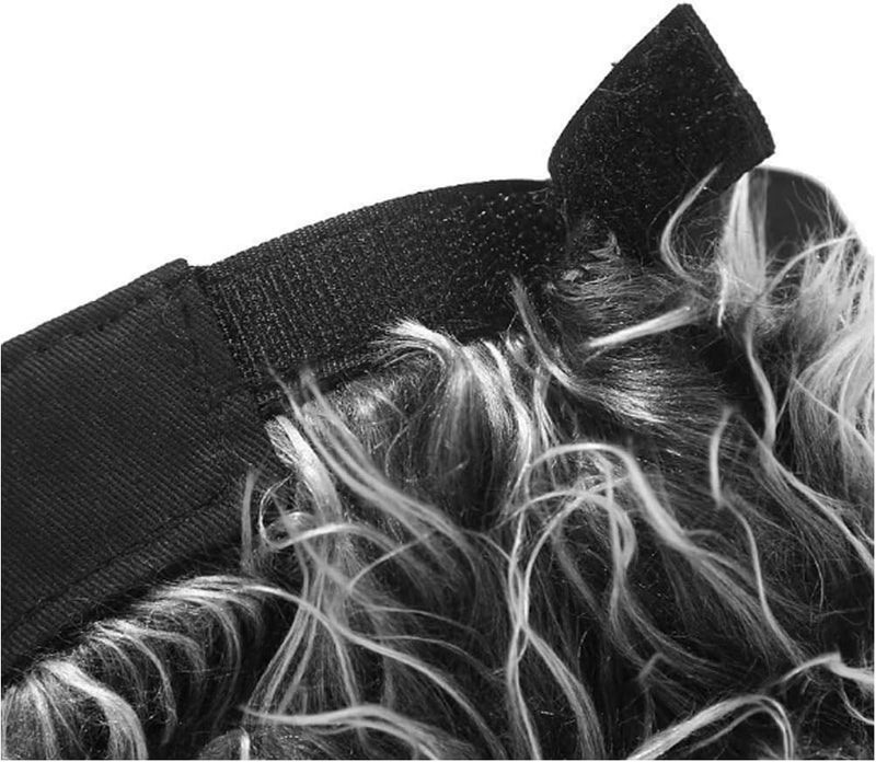 LUTICELI Store Novelty Hair Visor Sun Cap Wig Peaked Baseball Hat with Spiked Hairs - Image 5