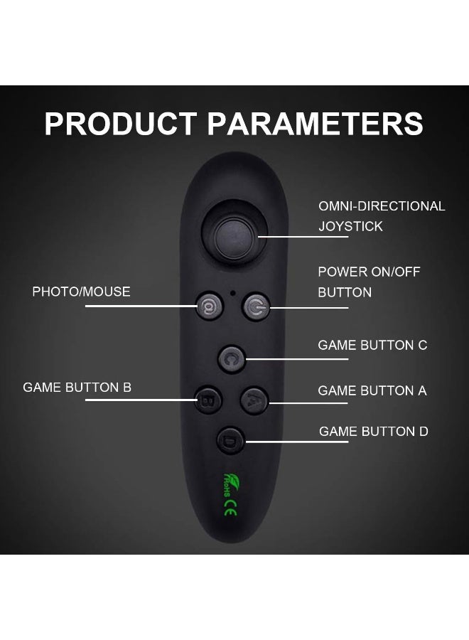 Mini VR Remote Controller Gamepad Bluetooth Control for Mobile Phone, Bluetooth Selfie Timer Joystick for Android, for IOS, for Tablet - Image 2