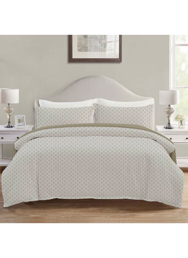 DANUBE HOME - Aw24 - Mystique 6 Pieces Super King Comforter Set - 260X260Cm Silver Multicolor (Vistacom - 005) | 100 % Cotton Breathable Bedding Sheet And Pillow Cases For Bedroom - Image 1