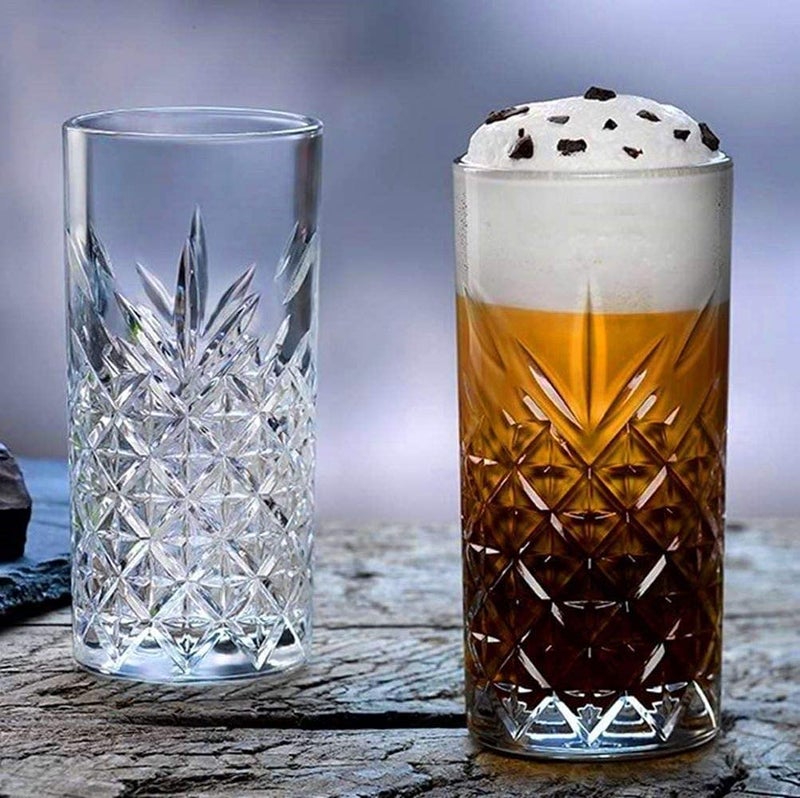 WQR Premium Juice and Water Glasses Set of 6 Transparent, 310ml, Drinking Water Glasses Stylish and Crystal Highball Glasses for Water, Juice and Cocktails (Crystal Glass, 6) - Image 1