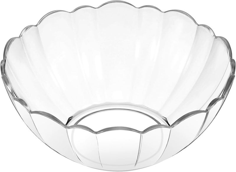 Luxshiny Luxshiny Acrylic Salad Bowls Food Serving Lotus Bowls Clear Mixing Bowls for Fruit Vegetable Dessert Snack Salad Condiments Style 2  - Image 1