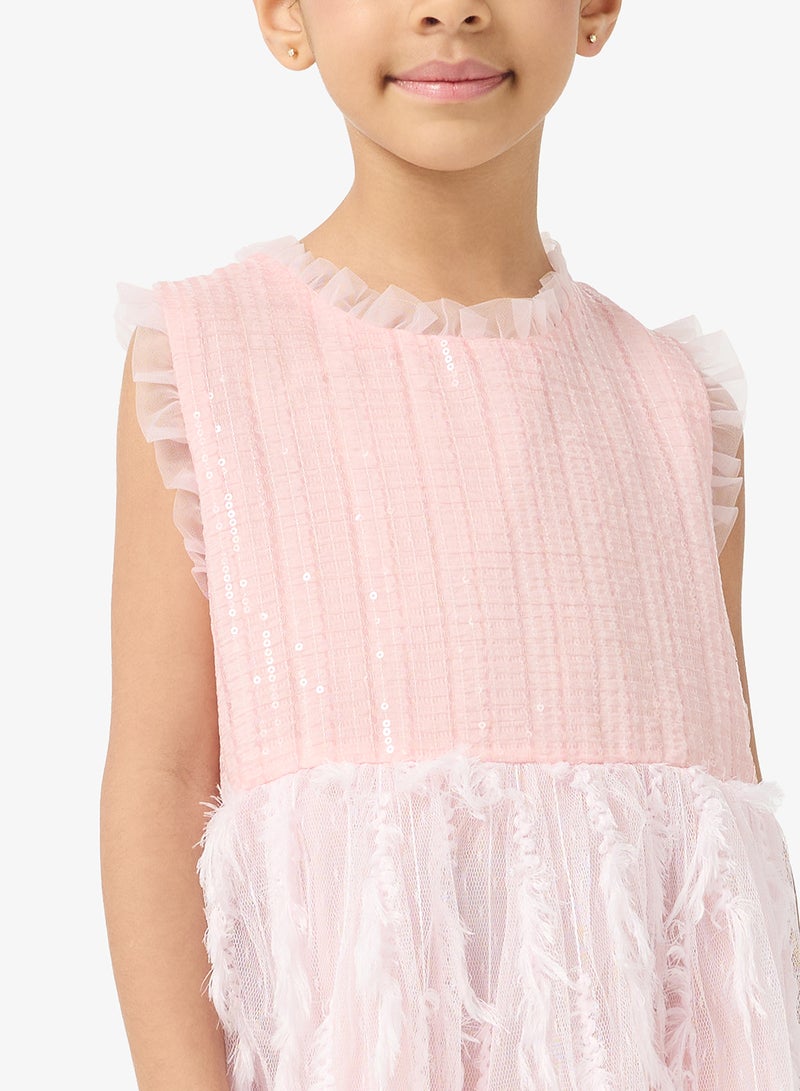 Pinata Pink Sequin Occasional Dress - Image 3