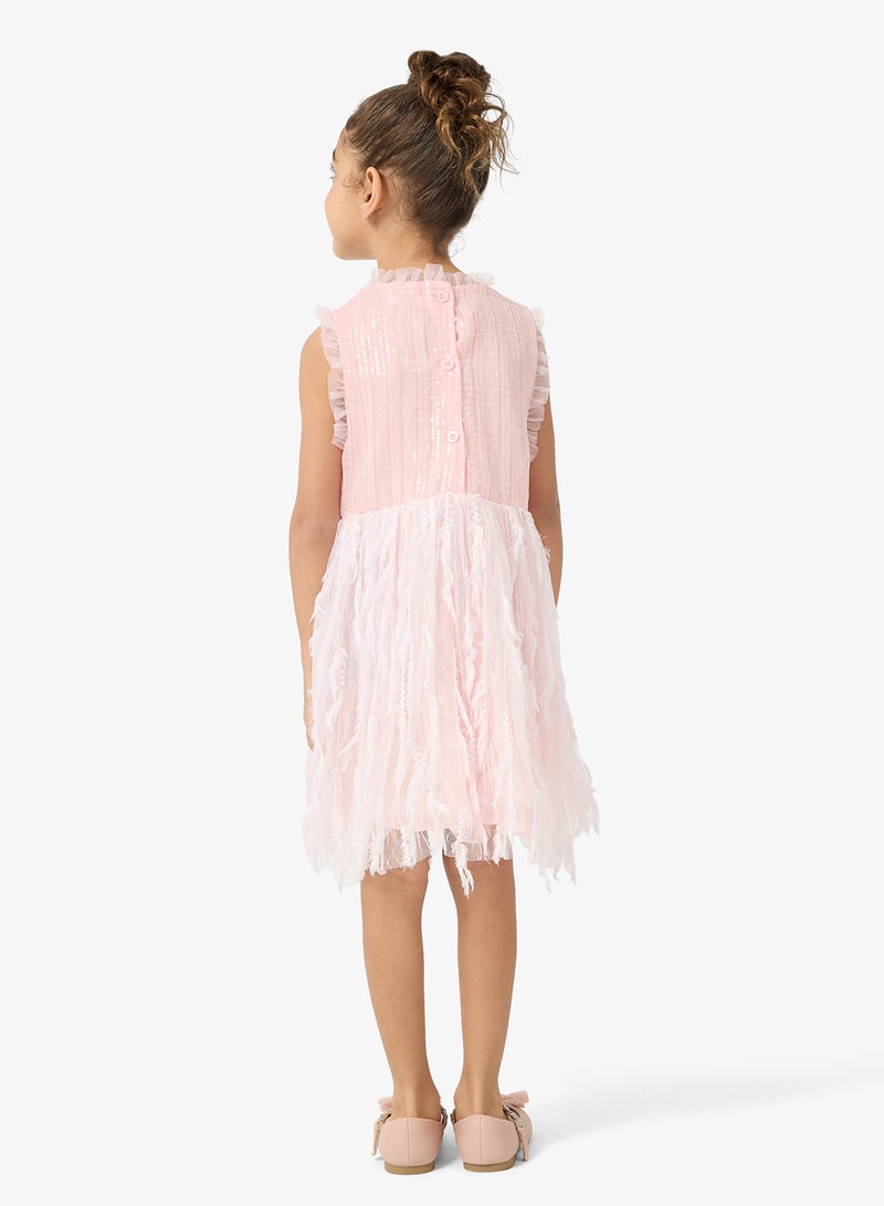 Pinata Pink Sequin Occasional Dress - Image 2