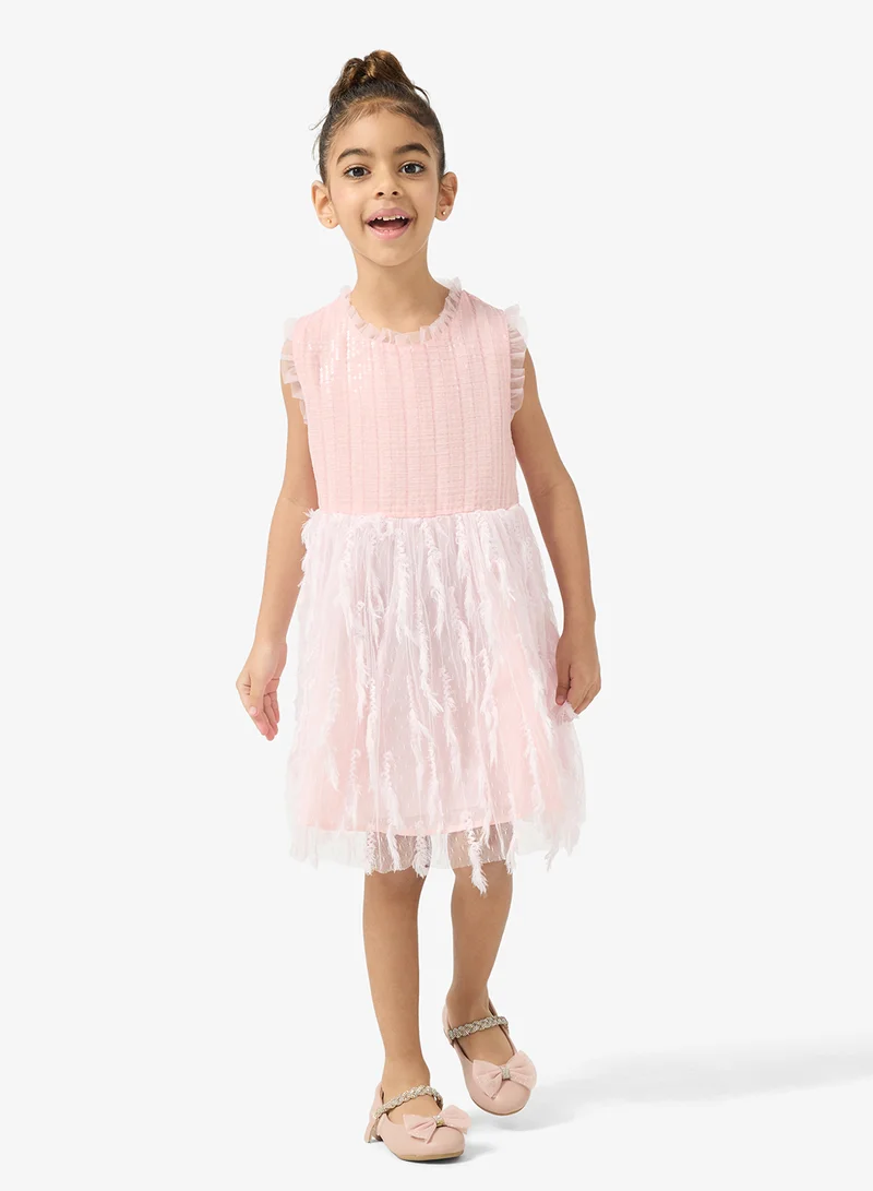 Pinata  Pink Sequin Occasional Dress for Women | Best Price UAE
