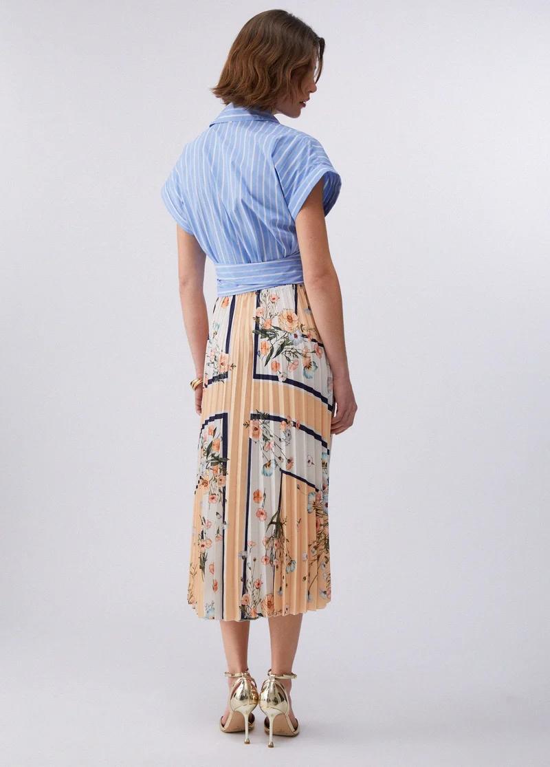 ليو جو Pleated Midi Dress