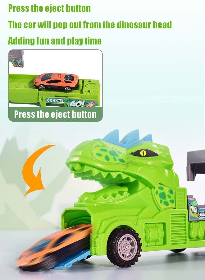 EzzySo Dinosaur Truck Toys With 8 Small Cars, Transport Car, Carrier Truck,  Dinosaur Toys for Kids 3-5, Toy Trucks for Boys, Large Dinosaur Carrier Truck  - Image 3