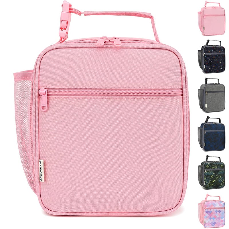 GYEUKHAM Lunch Box for Kids Boys Girls Men Women Insulated Small Soft Cooler Lunch Bag Kit for School Work Picnic Travel Reusable Portable lunchbox Pink