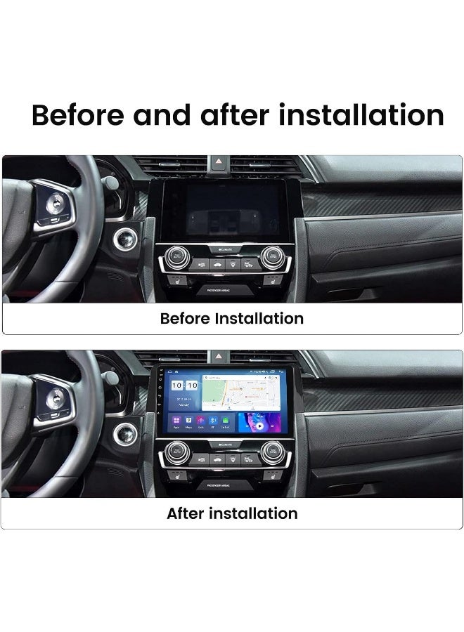 Vierex Fit Honda Civic Car Stereo Android Screen With Apple Carplay Android Auto Honda Civic 2016-2021 Fast Interface AHD Camera Included 4G&WIFI QLED (4+32GB Carplay) - Image 2