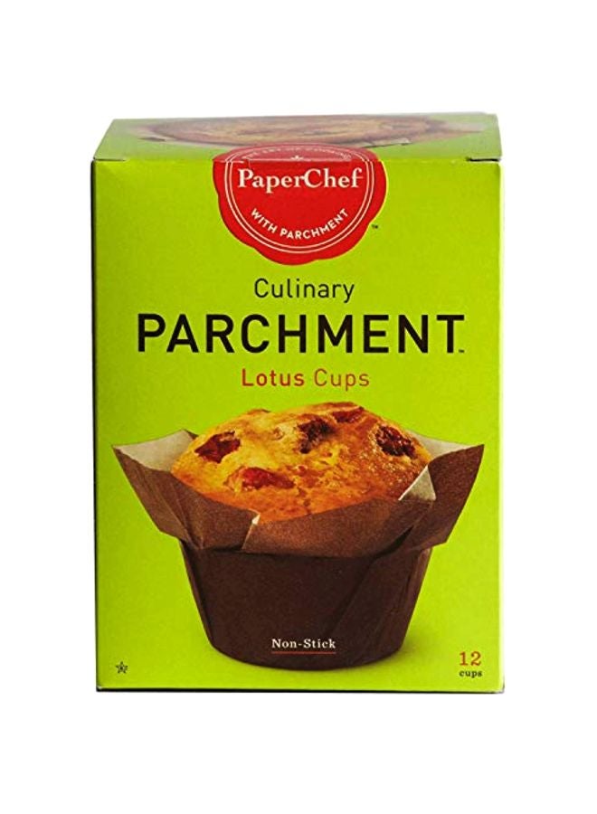 PaperChef - Parchment Lotus Baking Cups - Easy Release, Non-Stick Paper - 12 count - Image 1