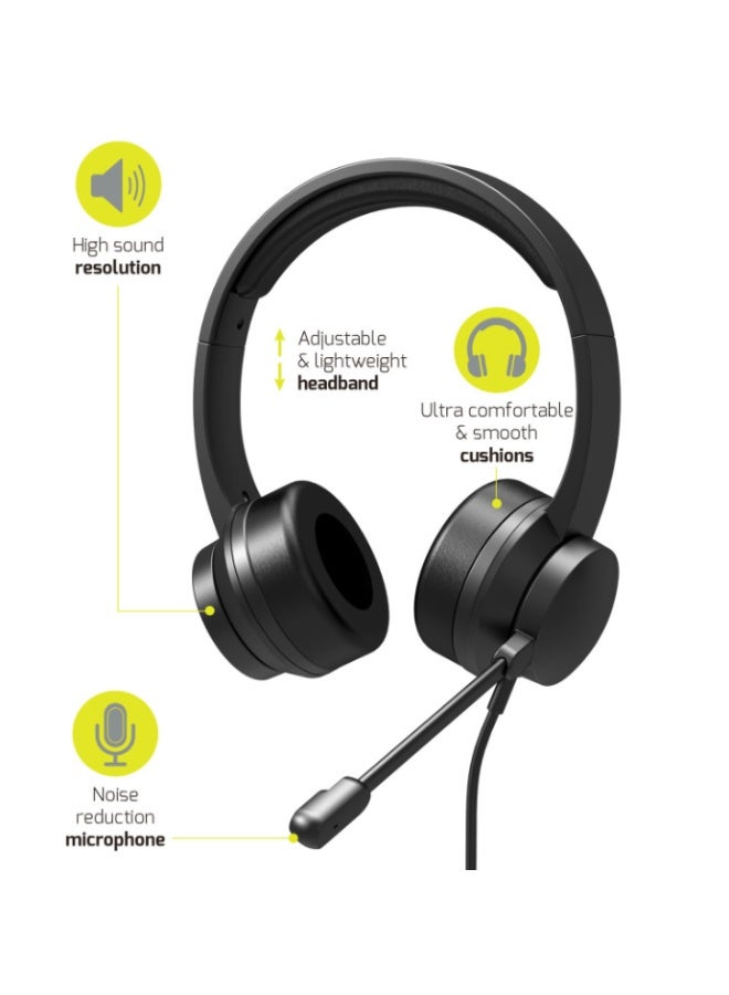 PORT Designs USB Comfortable Stereo Office Microphone Headset - Image 4