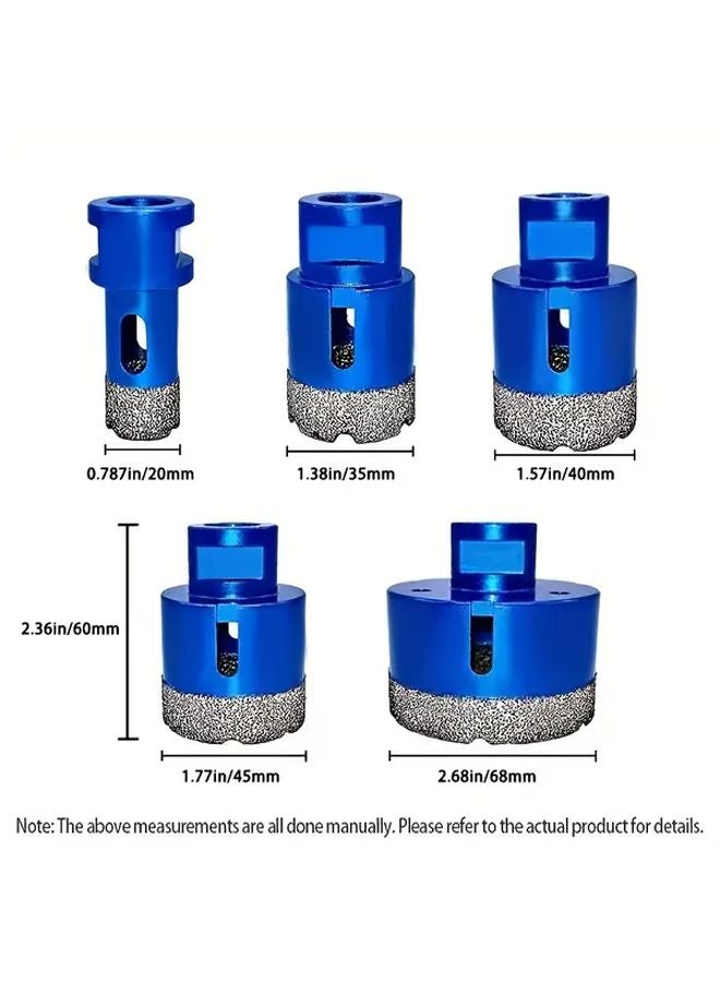 5Pcs M14 Diamond Hole Opener Set 20 35 40 45 68mm Vacuum Suction Drill Bits For Ceramic Tile Marble Granite Concrete Countertops - Image 5