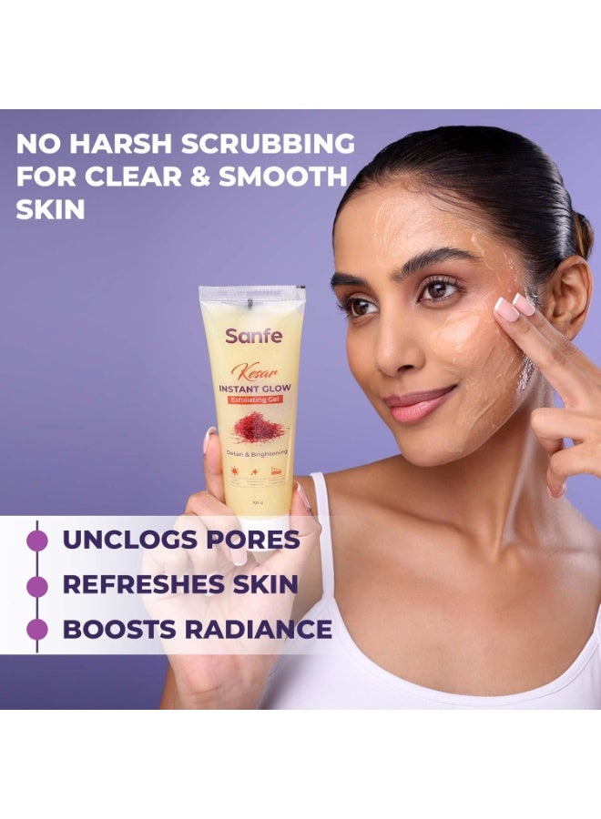 Sanfe Kesar Instant Glow Exfoliating Gel 100g - Image 5