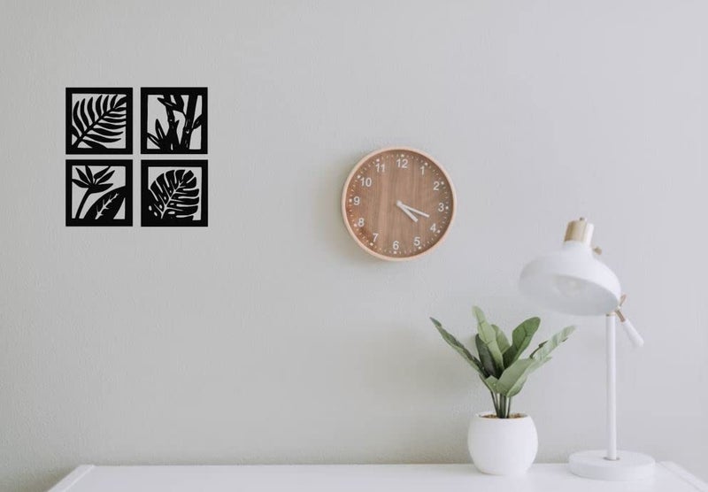 ATIVAN DECOR ATIVAN DECOR Wooden Wall Art Elegant Home Decor For A Timeless Appeal Wall Decor Items For Living Room Kitchen Bedroom Office Wall Set Of 4 - Image 4