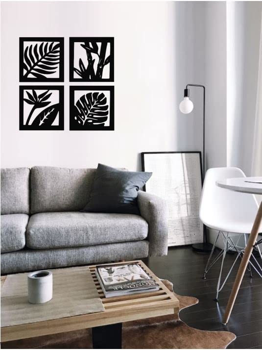 ATIVAN DECOR ATIVAN DECOR Wooden Wall Art Elegant Home Decor For A Timeless Appeal Wall Decor Items For Living Room Kitchen Bedroom Office Wall Set Of 4 - Image 5