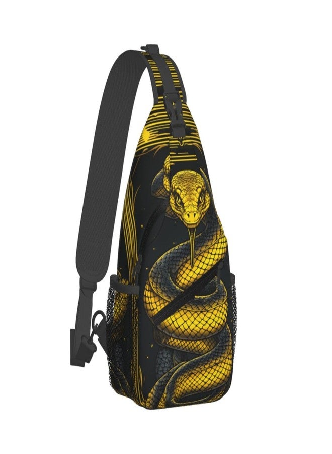 QWEHHEVG Terrifying Snake Outdoor Crossbody Shoulder Bag For Unisex Young Adult Hiking Bicycling - Image 2
