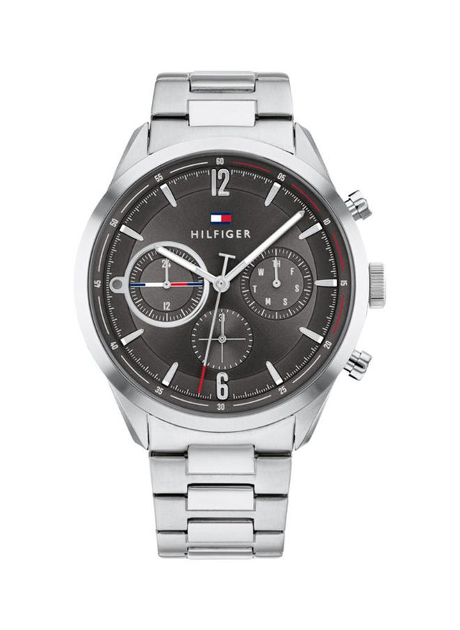 TOMMY HILFIGER - Men Clasp Analog Round Stainless Steel Wrist Watch 1791943 - 44Mm - Image 1