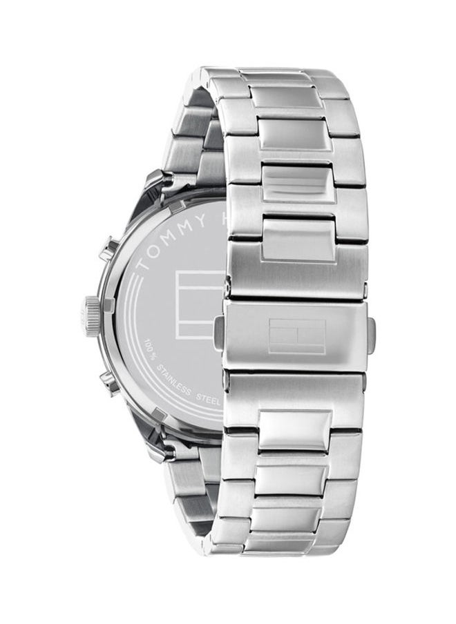 TOMMY HILFIGER - Men Clasp Analog Round Stainless Steel Wrist Watch 1791943 - 44Mm - Image 1