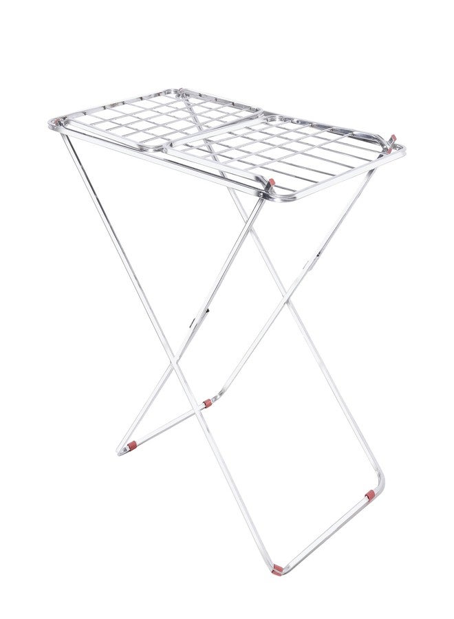 SUNDRY Tuff & Tuff Stainless Steel Clothes Drying Rack, Foldable 2-Level Laundry Drying Rack, Free-Standing Large Drying, Silver - Image 5