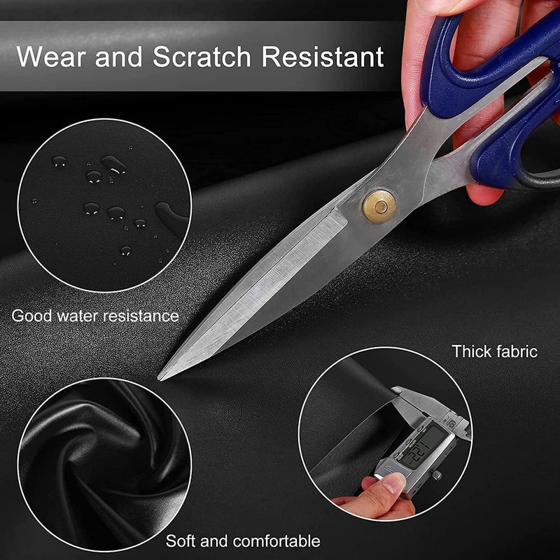 KINJORU Black Self-Adhesive Genuine Leather Repair Patch 30 x 60cm Durable Leather Sheet for Sofa, Couch, Furniture, Car Seats, and Jackets Waterproof DIY Upholstery Repair Tape - Image 3