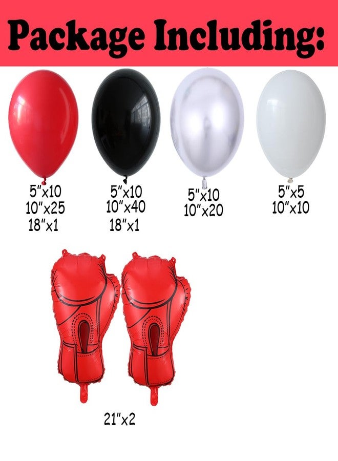 GIHOO Boxling Birthday Party Decorations 134pcs Boxing Balloon Garland Arch Kit with Inflatable Boxing Gloves Mylar Balloon for Wrestling Boxing Theme Birthday Party Decorations - Image 2
