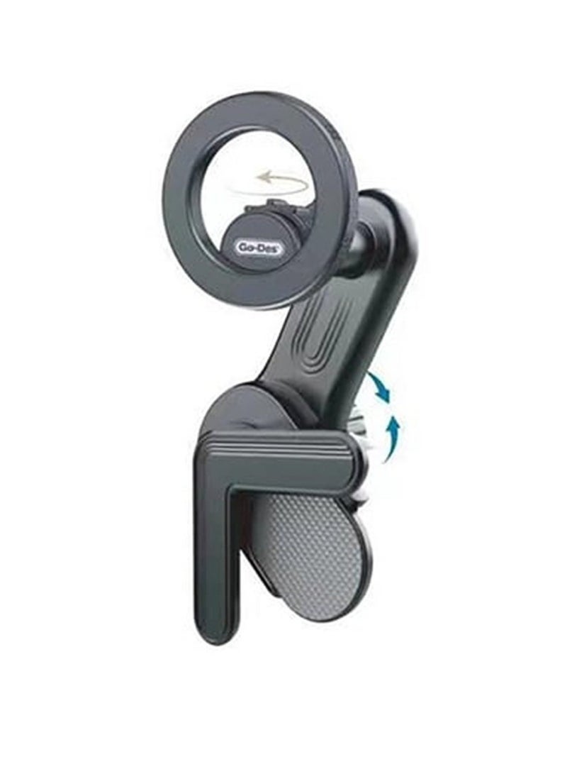 GO-DES Display bracket Flexible and adjustable angle magsafe holder 360° Rotatable Head V-Corner Laptop – Monitor Phone Holder(GD-HD317) - Image 1