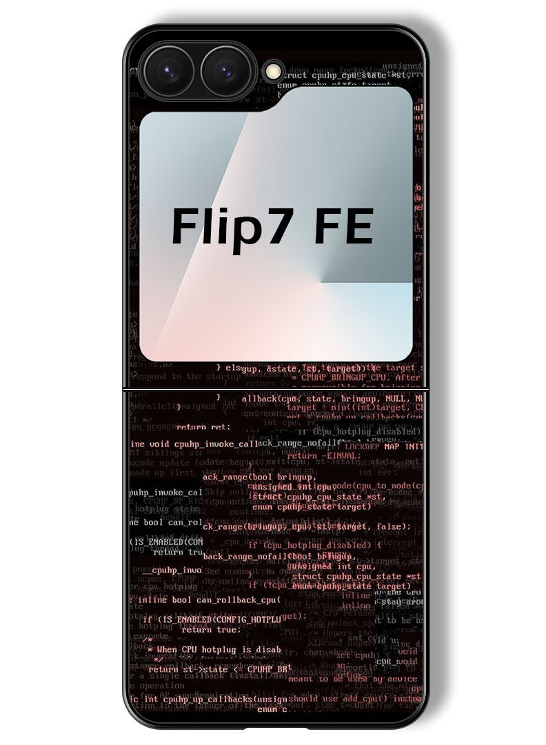 Theodor Case Compatible with Samsung Galaxy Z Flip 7 FE 6.7 Inch Protection Shockproof Bumper Cover Coding - Image 1