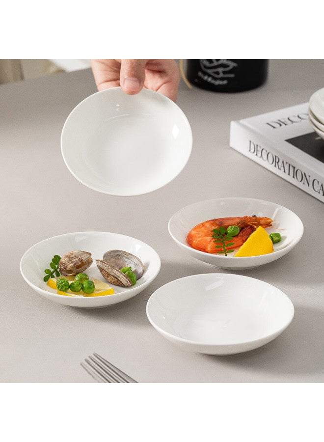 Sky Top Porcelain Appetizer Plates Set Of 4, 4-inch White Ceramic Sauce Dishes For Home Use - Image 1